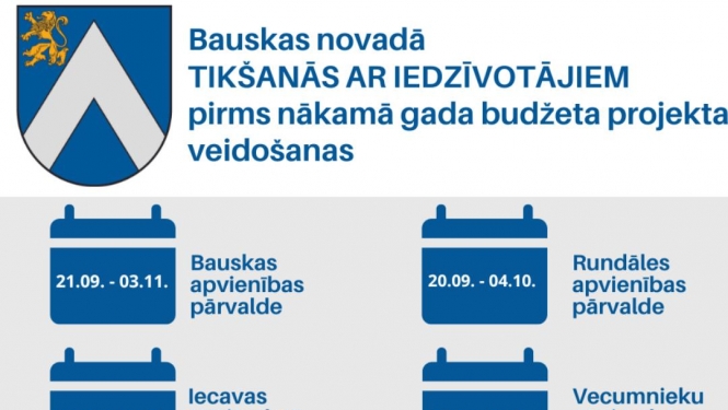 Bauskas novada teritorijā tiek rīkotas tikšanās ar iedzīvotājiem