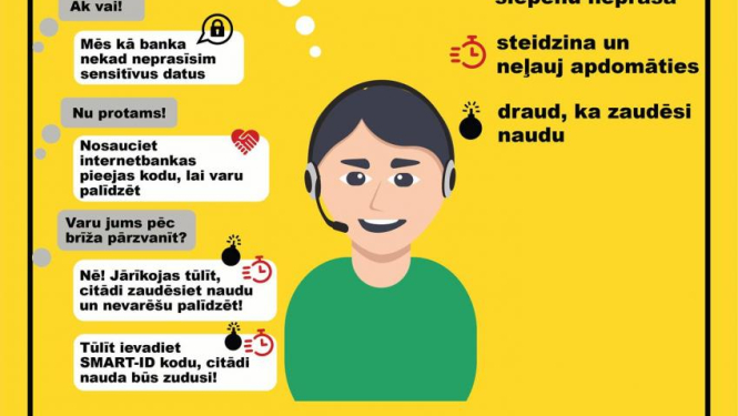 Valsts policija aicina iemācīties atpazīsti telefonkrāpniekus