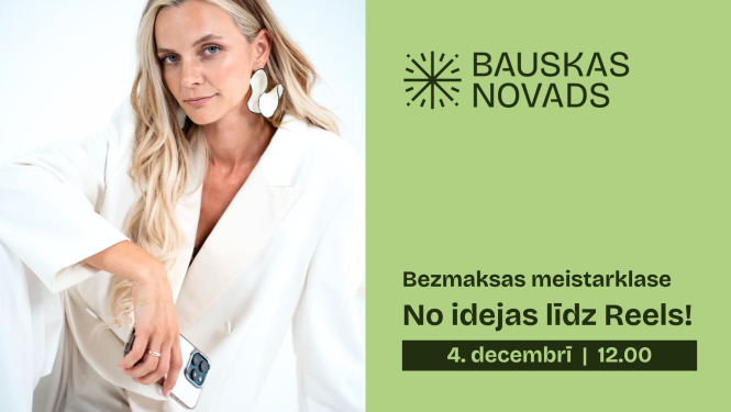 Bezmaksas reels veidošanas meistarklase 4.decembrī Rundāles Avotos ar Agnesi Skrastīti
