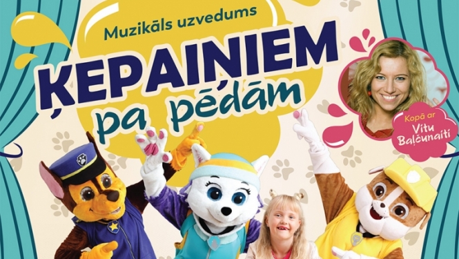 Muzikāls uzvedums ģimenēm “Ķepaiņiem pa pēdām” ar aktrisi Vitu Baļčunaiti