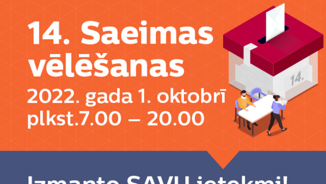 1. oktobrī notiek 14. Saeimas vēlēšanas