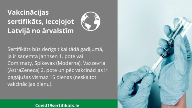Aicina sekot līdzi digitālo Covid-19 sertifikātu derīguma termiņam; noteiktos gadījumos sertifikāts var būt atsaukts