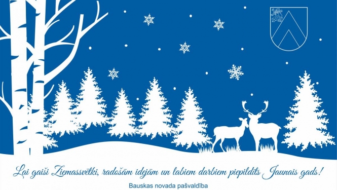 Lai gaiši Ziemassvētki, radošām idejām un labiem darbiem piepildīts Jaunais gads!