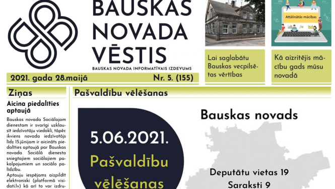 Jaunajā „Bauskas Novada Vēstis" numurā lasiet