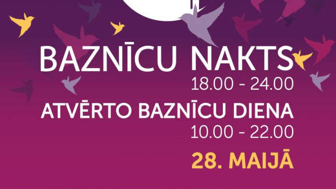 Atvērto baznīcu diena un Baznīcu nakts 28. maijā