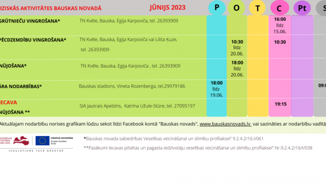 Veslība jūnijs