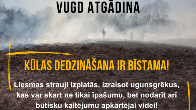 VUGD atgādina par kūlas dedzināšanu