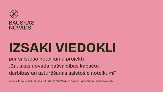 Saistošo noteikumu projekts