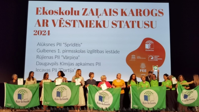 Ekoskolu apbalvošanas ceremonija