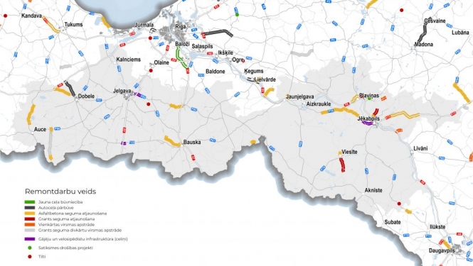 ZPR ceļu remontdarbu karte