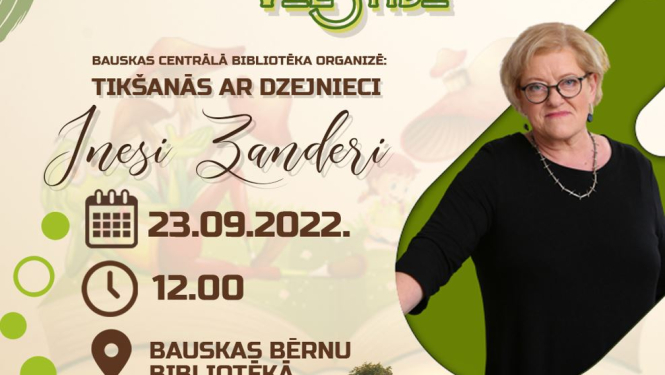 Ceļojums grāmatu valstībā – tikšanās ar dzejnieci Inesi Zanderi