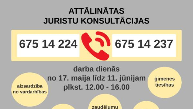 Maijā un jūnijā aicina izmantot attālinātas bezmaksas juridiskās konsultācijas