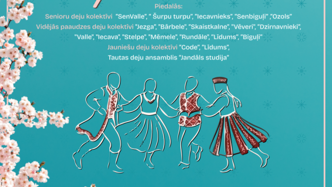 Bauskas novadā notiks deju kolektīvu radošais koncerts “Dejā uzplaukst pavasaris”