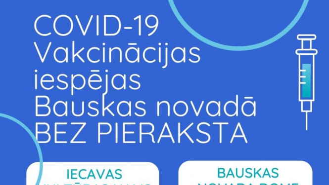 Bauskā vakcinēties pret Covid-19 varēs arī svētdien