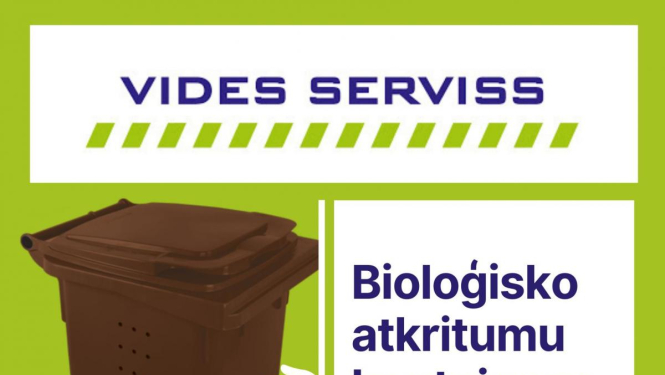 SIA „Vides serviss” piedāvā jaunu pakalpojumu – bioloģisko atkritumu konteineru uzstādīšanu un izvešanu