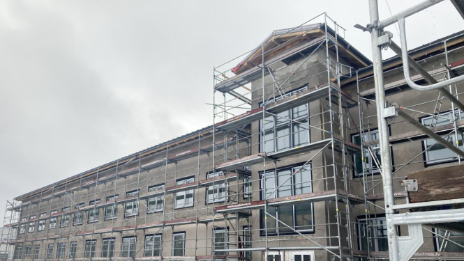 Slimnīcas ielā 4, Bauskā turpinās energoefektivitātes uzlabošanas pasākumi