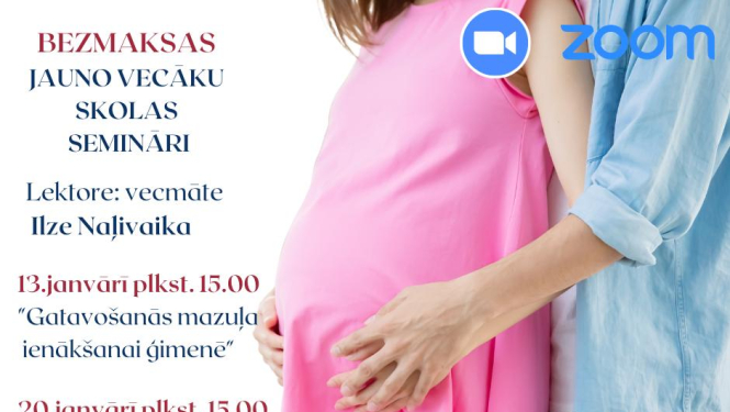 Topošos vecākus aicina piedalīties bezmaksas jauno vecāku seminārā