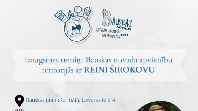 Jauniešiem un citiem interesentiem piedāvā izaugsmes treniņus kopā ar kouču Reini Širokovu