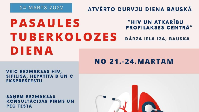 24.martā pasaulē tiek atzīmēta Pasaules tuberkulozes diena