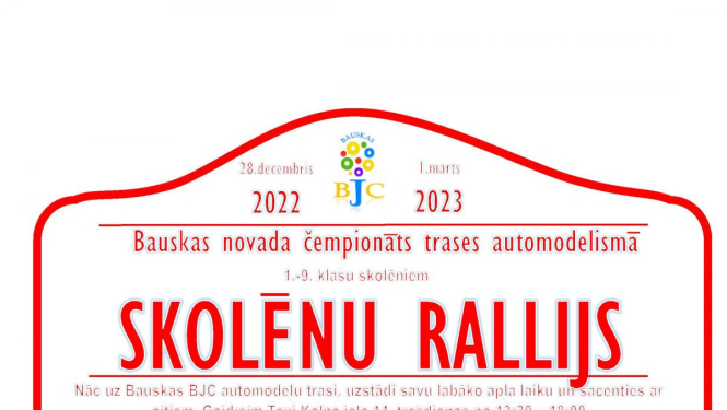 Bauskas BJC aicina piedalīties «Skolēnu Rallijā»