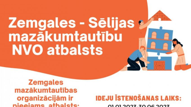 Mazākumtautību NVO Zemgalē pieejams finansējums vairāk kā 10 000 EUR apmērā