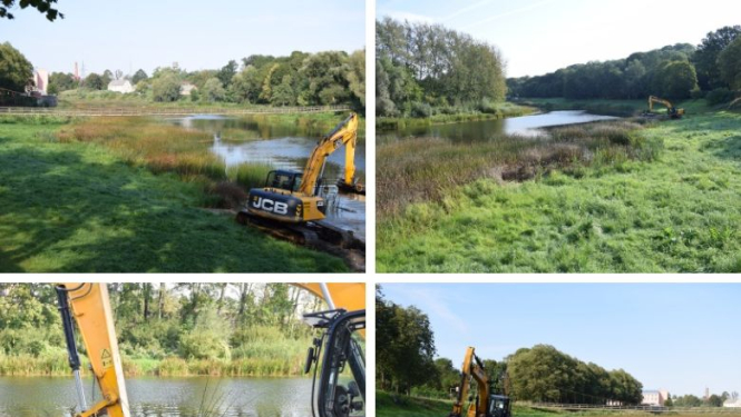 Notiek Mēmeles upes gultnes tīrīšanas praktiskās aktivitātes