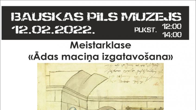 Bauskas pils muzejā notiks meistarklase “Ādas maciņa izgatavošana”