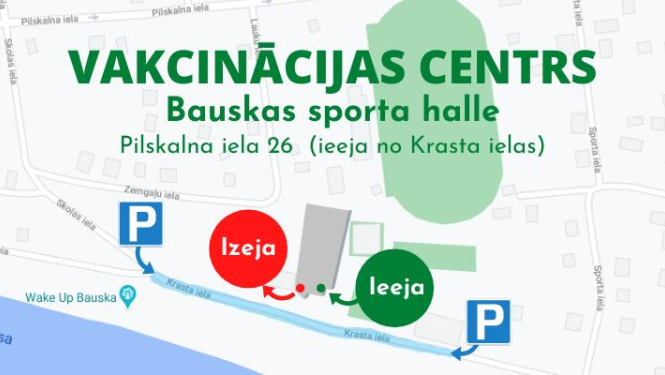 Iepriekš piesakoties, Bauskā varēs vakcinēties 7., 8. un 9.maijā