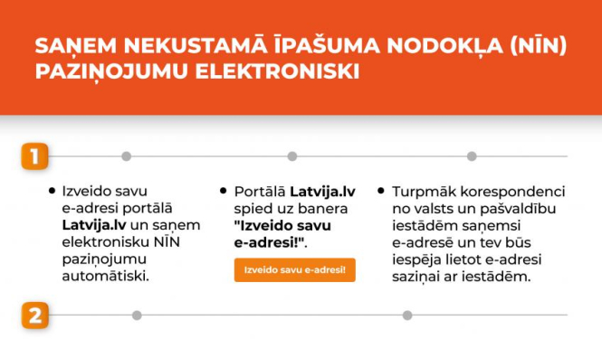 Saņem nekustamā īpašuma nodokļa (NĪN) paziņojumu elektroniski