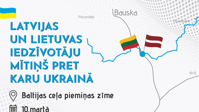 Grenctāles robežpunktā notiks mītiņš Ukrainas atbalstam