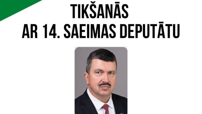 Tikšanās ar 14. Saeimas deputātu Arnoldu Jātnieku