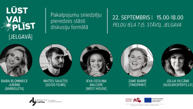 Aicina uz uzņēmēju iedvesmas pasākumu LŪST VAI PLĪST Jelgavā