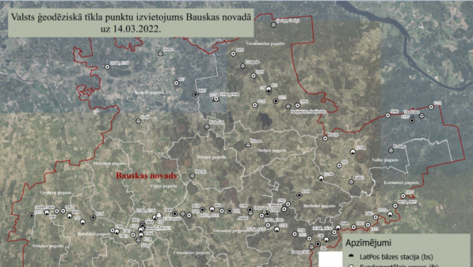Latvijas Ģeotelpiskās informācijas aģentūra apseko valsts ģeodēziskā tīkla punktus