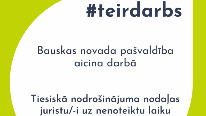 Aicinām darbā divus juristus/-es