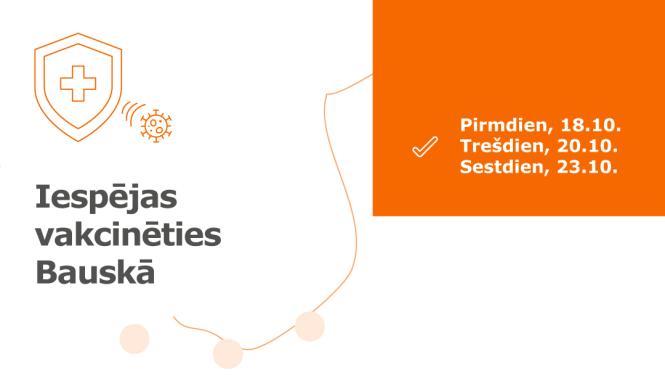 Šonedēļ iespēja vakcinēties Bauskā un Vecumniekos