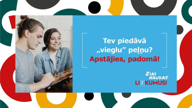 Kampaņā “Zini naudas li(ī)kumus” veicinās jauniešu izpratni par finanšu noziegumiem