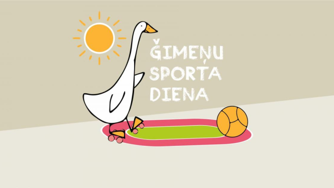 Ģimeņu sporta diena ilustrācija