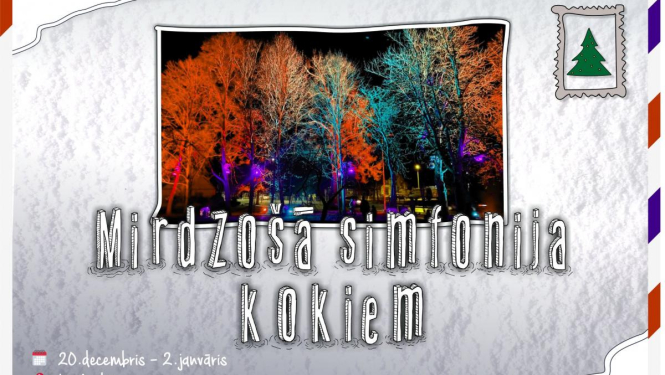 Korfa dārzā atklāj īpašu gaismas simfoniju parka kokiem