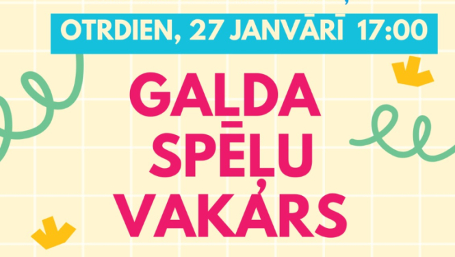Galda spēļu vakars Brunavā 27-01-2026