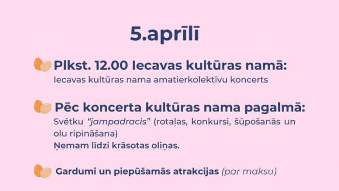 Lieldienas Iecavā 05-04-2026