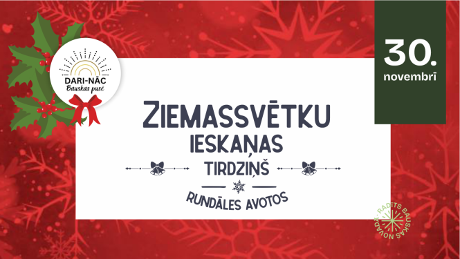 Ziemassvētku ieskaņas tirdziņš Rundāles Avotos 30.novembrī