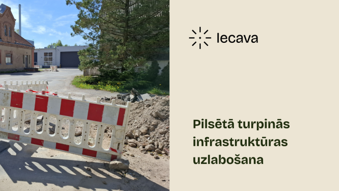 Iecavā optiskā interneta būvdarbi