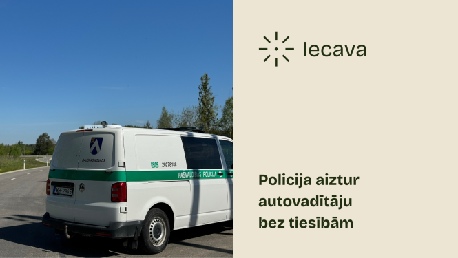 Policija aiztur autovadītāju bez tiesībām