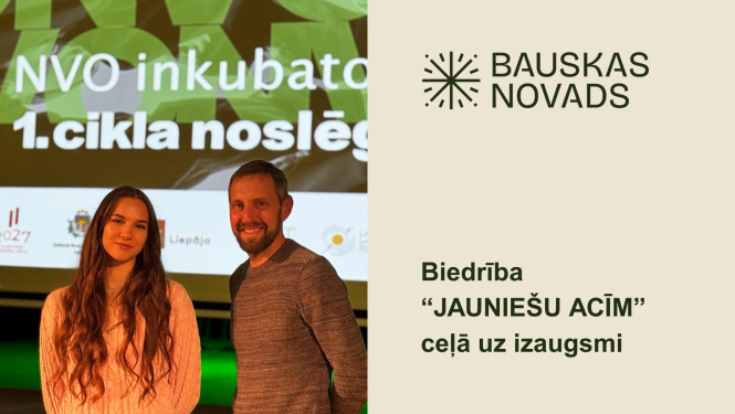 Biedrība "Jauniešu acīm" NVO inkubatorā 
