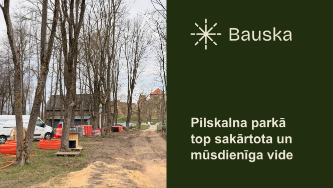 Turpinās Pilskalna parka teritorijas labiekārtošana