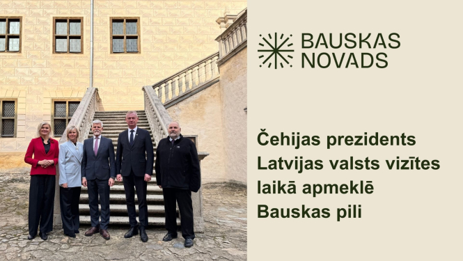 Čehijas prezidents apmeklē Bauskas pili un tiekas ar pašvaldības vadību