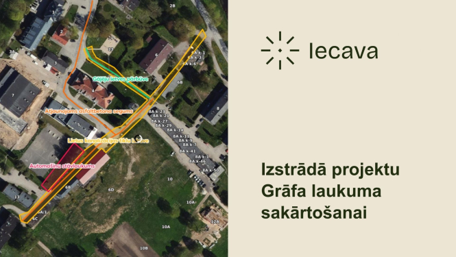 Noslēgts līgums par Grāfa laukuma pārbūves projekta izstrādi Iecavā 
