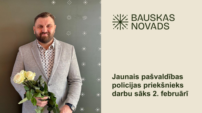 Bauskas novada pašvaldības policijas priekšnieka amatā apstiprināts Reinis Ikaunieks