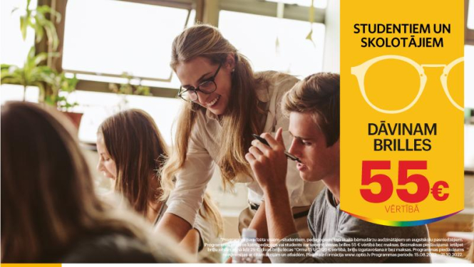 OptiO dāvina brilles studentiem un pedagogiem