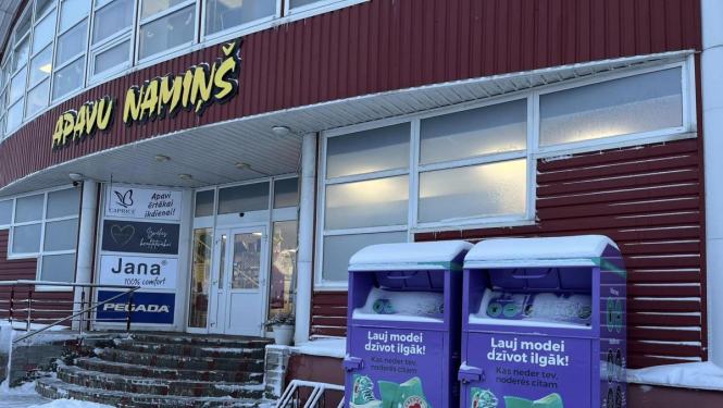 Konteineros Bauskā var nodot lietotu apģērbu un apavus